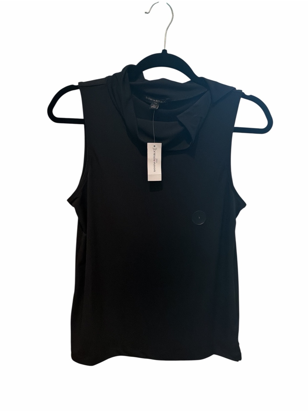 Banana Republic Black Sleeveless Mock Neck Tank